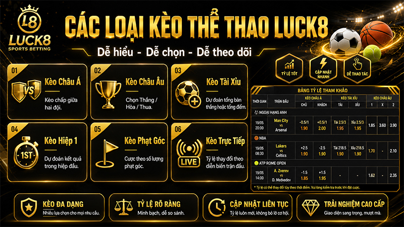 Đa dạng kèo cược thể thao